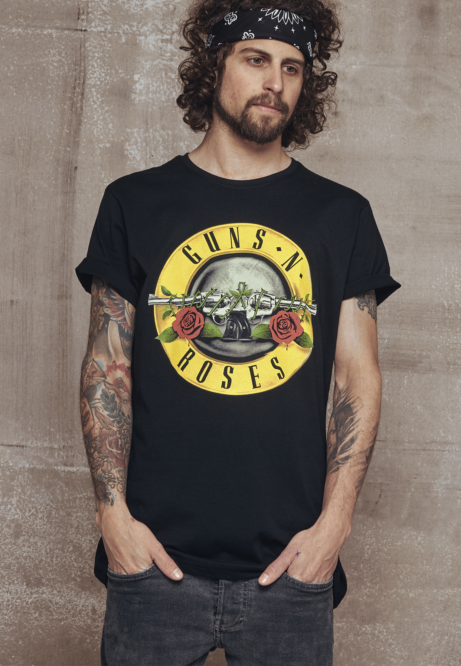 Mister Tee Herren T-Shirt Guns n Roses Logo Tee Übergröße XS - 5XL MT346 - Bild 1 von 1