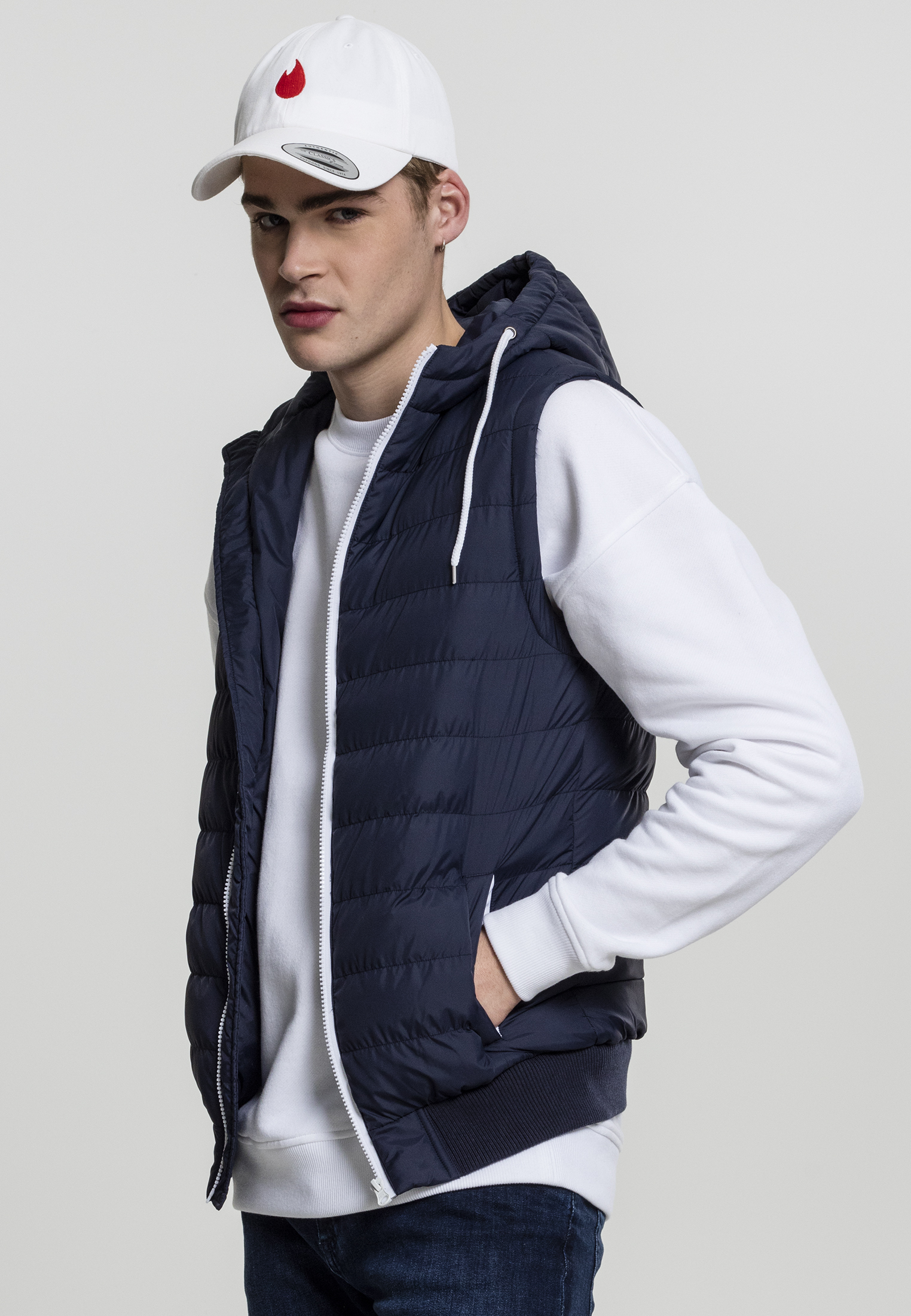 Urban Classics Boys Small Bubble Hooded Vest Boys Vest